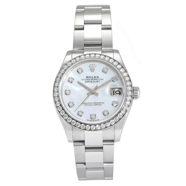 ロレックス ROLEX デイトジャスト 31 278384RBR ホワイト/10PD文字盤 中古 腕...
