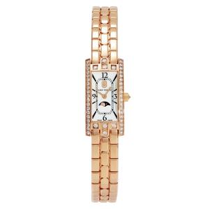 ハリー・ウィンストン HARRY WINSTON アヴェニュー C ミニ・ムーンフェイズ AVCQMP16RR002 ホワイト文字盤 中古 腕時計 レディース
