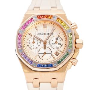 オーデマ・ピゲ ロイヤルオーク オフショア クロノグラフ ブティック限定モデル 26236OR.YY.D085CA.01 スモークピンクゴールド文字盤 中古 レディース