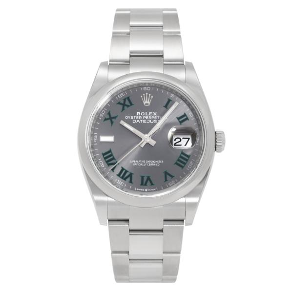 ロレックス ROLEX デイトジャスト 36 126200 スレート/グリーンローマ文字盤 新品 腕...