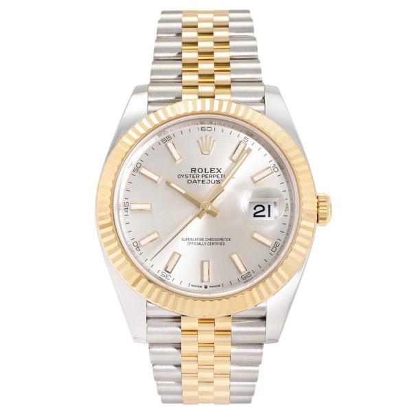 ロレックス ROLEX デイトジャスト 41 126333 シルバ―/バー文字盤 新品 腕時計 メン...