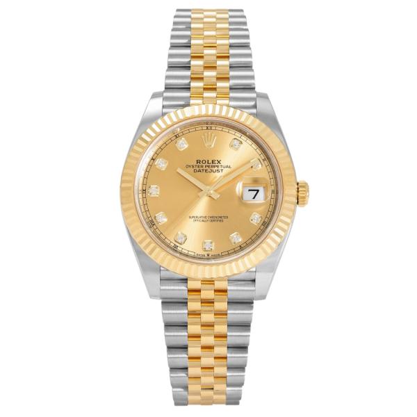 ロレックス ROLEX デイトジャスト 41 126333G シャンパン/10PD文字盤 新品 腕時...
