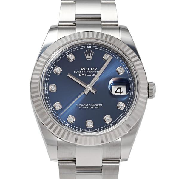 ロレックス ROLEX デイトジャスト 41 126334G ブライトブルー/10PD文字盤 新品 ...