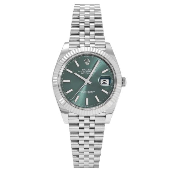 ロレックス ROLEX デイトジャスト 41 126334 ミントグリーン/バー文字盤 新品 腕時計...