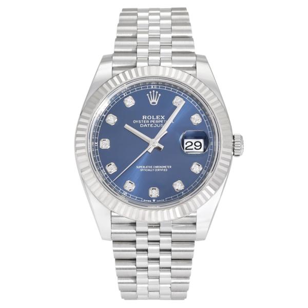 ロレックス ROLEX デイトジャスト 41 126334G ブライトブルー/10PD文字盤 新品 ...