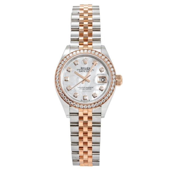 ロレックス ROLEX デイトジャスト 28 279381RBR ホワイト/10PD文字盤 新品 腕...