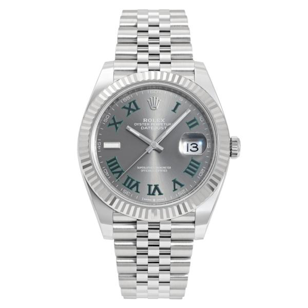 ロレックス ROLEX デイトジャスト 41 126334 スレート/グリーンローマ文字盤 新品 腕...