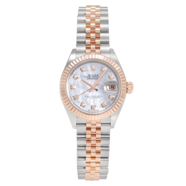 ロレックス ROLEX デイトジャスト 28 279171NG ホワイト/10PD文字盤 新品 腕時...