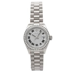 ロレックス ROLEX デイトジャスト 28 279139RBR シルバー/ローマ文字盤 中古 腕時計 レディース