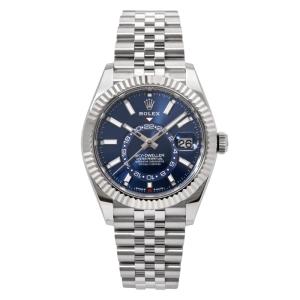 ロレックス ROLEX スカイドゥエラー 336934 ブライトブルー/バー文字盤 中古 腕時計 メンズ
