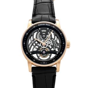 オーデマ・ピゲ AUDEMARS PIGUET CODE 11.59 トゥールビヨン オープンワーク 26600OR.OO.D002CR.01 ブラック文字盤 中古 腕時計 メンズ