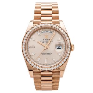 ロレックス ROLEX デイデイト 40 228345RBR サンダスト/10PB文字盤 中古 腕時計 メンズ