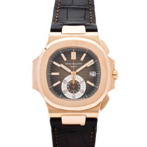 パテック・フィリップ PATEK PHILIPPE ノーチラス 5980R-001 ブラック・ブラウン文字盤 中古 腕時計 メンズ