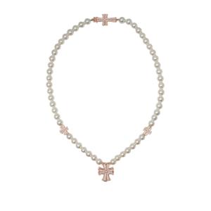 ユキザキ ダブルトップ SHIZUKU K18ピンクゴールド ダイヤモンド パール W50349.2.22 ネックレス