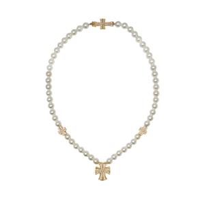 ユキザキ ダブルトップ SHIZUKU K18イエローゴールド ダイヤモンド パール W50349.2.6 ネックレス