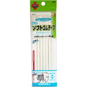 抗菌・防臭ソフトゴムテープ 8コール 約6mm KAWAGUCHI 93-132 カワグチ 手芸 裁縫 ゴム 抗菌 防臭 ソフトゴム