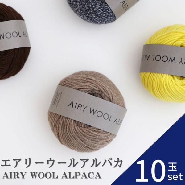 毛糸 ダルマ エアリーウールアルパカ 01-6500 10玉セット 毛糸 毛 空気をまぜて糸にしたウ...