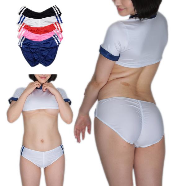 くい込み フルバック ビキニショーツ ブルマ シャーリング パンティ セクシー 下着 ランジェリー ...