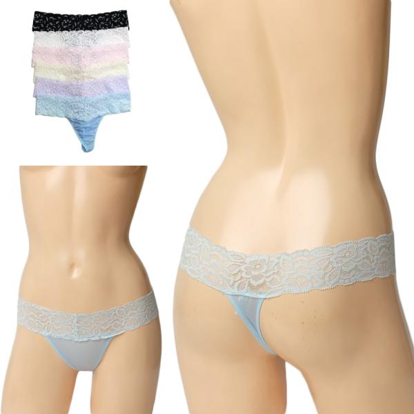 ユニセックスショーツ ウエスト幅広レース Tバックショーツ 男女兼用 レディース メンズ ターキー ...