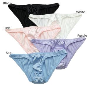 サテン フルバック ビキニショーツ パンティ ...の詳細画像1