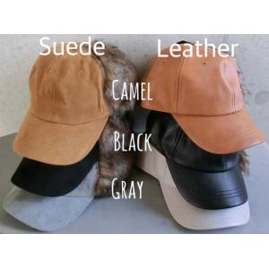【 SALE 】【店内商品２点以上ご購入で送料無料】 2タイプ展開 キャップ サイド ファー レザー...