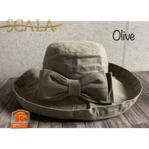 特別価格 帽子 SCALA GIANA BOW LC399R スカラハット ジアナ リボン つば広 ...