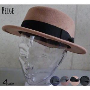 帽子 カンカン帽 ハット フェルト ウールハット メンズ