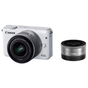 展示品 Canon キヤノン EOS M10 ダブルレンズキット [ホワイト]メーカー保証1年付｜gcs-net