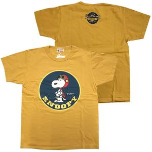 バズリクソンズ BUZZRICKSON'S 半袖 プリント Tシャツ イエロー スヌーピー ピーナッツ PEANUTS U.S.Air Force TYPE A-2 MADE IN USA BR79049｜gct