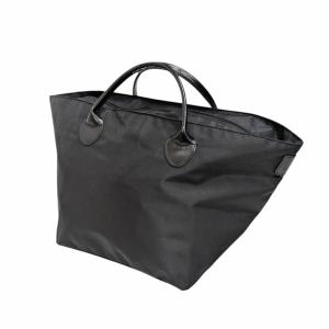 22 Herve Chapelier エルベシャプリエ ナイロン舟型 レザーハンドル トートバッグ ブラック