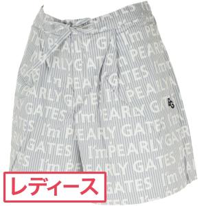 「13時迄注文で当日出荷」パーリーゲイツ PEARLY GATES サッカーストライプ プリント ショートパンツ レディス｜gdoshop2