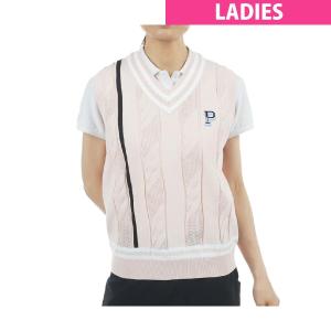 PEARLY GATES パーリーゲイツ ストライプ ニットベスト レディス