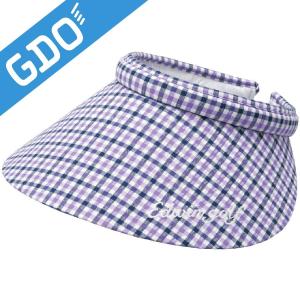 エドウイン EDWIN シュシュ付きサッカー地ツバ広クリップサンバイザー レディス ゴルフウェア レディース