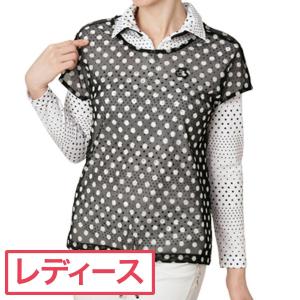 ブラック＆ホワイト Black ＆ White ゴルフウェア レディス 半袖シャツ・ポロシャツ 半袖メッシュプルオーバー 1505LS-GH 半袖シャツ・ポロシャツ｜gdoshop