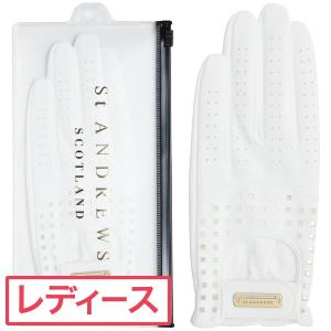 セント・アンドリュース St ANDREWS BLKパンチング合革グローブ レディス｜gdoshop