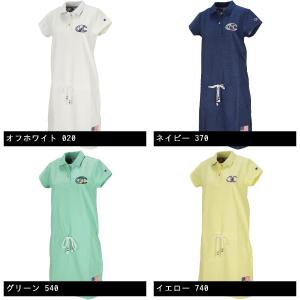 Champion Golf ストレッチ ポロワンピース デニムインレイ レディス Gdoゴルフショップ ワンピース ストレッチ ポロワンピース チャンピオンゴルフ 店