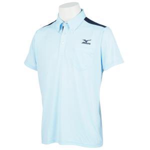 ミズノ MIZUNO 杢柄 半袖ボタンダウンポロシャツ ゴルフウェア メンズ 春夏
