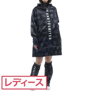 クアルトユナイテッド CUARTO UNITED ワッペン柄レインワンピース レディス