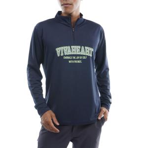 ビバハート VIVA HEART ストレッチハーフジップ長袖シャツ