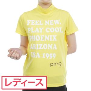 ピン PING グラフィックハイネック半袖シャツ レディス