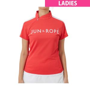 ジュン アンド ロペ JUN & ROPE メッシュ使いチャイナ衿 半袖プルオーバー レディスの商品画像