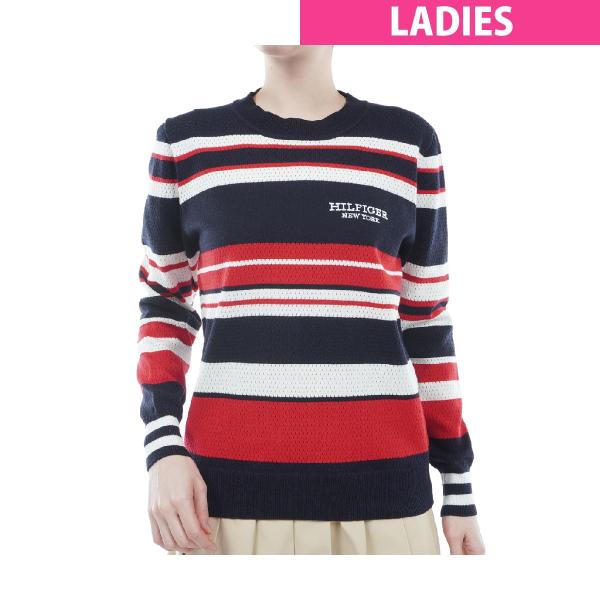 トミー ヒルフィガー ゴルフ TOMMY HILFIGER GOLF クルーネック メッシュセーター...