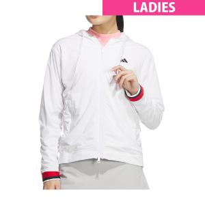 アディダス Adidas WIND.RDY フルジップ シャーリング フーディーウインドジャケット レディス｜GDOゴルフショップ Yahoo!店