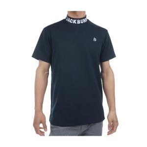 ジャックバニー Jack Bunny!! ダブルフェイス 鹿の子モックネック半袖シャツ