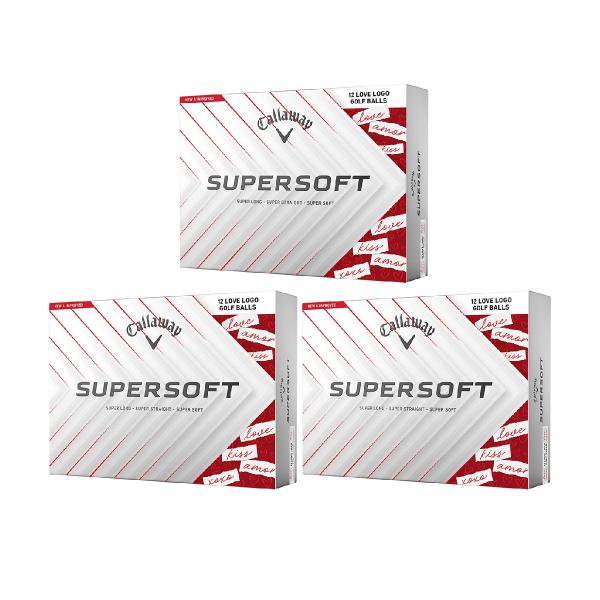 キャロウェイゴルフ SUPERSOFT スーパーソフト LOVE LOGO ボール 3ダースセット