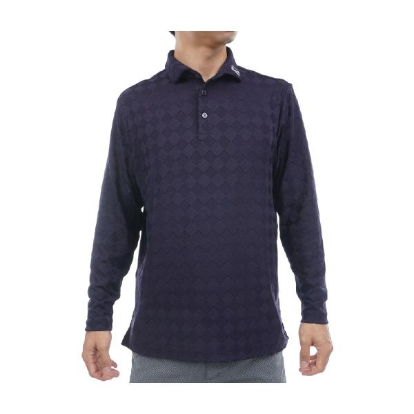 フットジョイ Foot Joy ストレッチ アーガイルジャカード 長袖ポロシャツ