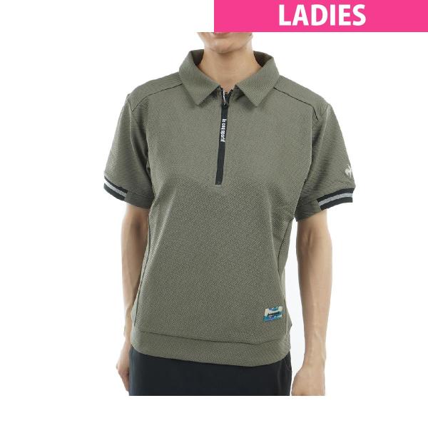 ルコックスポルティフ ゴルフ Le coq sportif GOLF ストレッチ 半袖ハーフジップシ...