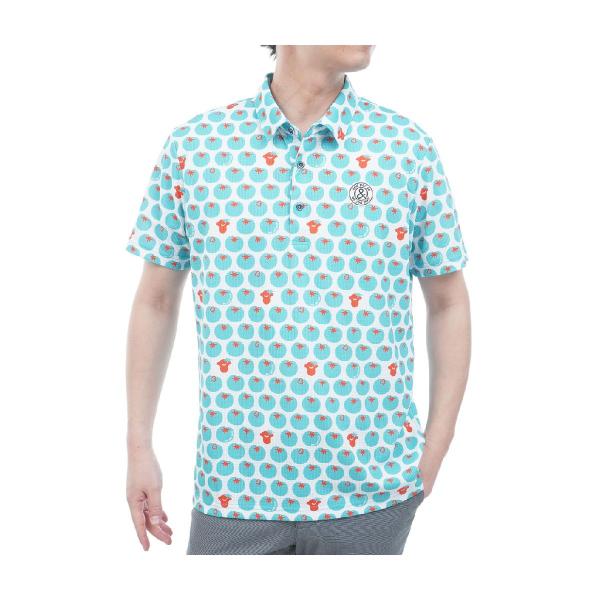 アンパスィ and per se ストレッチ COOL is COOL プリンテッド半袖ポロシャツ