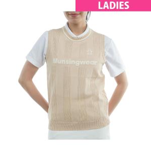 マンシングウェア Munsingwear ロゴメッシュクルーネックニットベスト レディス｜GDOゴルフショップ Yahoo!店