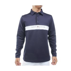 トミー ヒルフィガー ゴルフ TOMMY HILFIGER GOLF スムース裏起毛 長袖台衿付きポロシャツ
